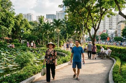 Công viên Lá Sen tại Grand Marina: Không gian xanh thanh bình giữa lòng Sài Gòn hiện đại