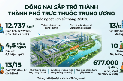 Đồng Nai chạm ngưỡng đô thị loại I: Cơ hội vàng trở thành thành phố trực thuộc Trung ương